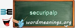 WordMeaning blackboard for securipalp